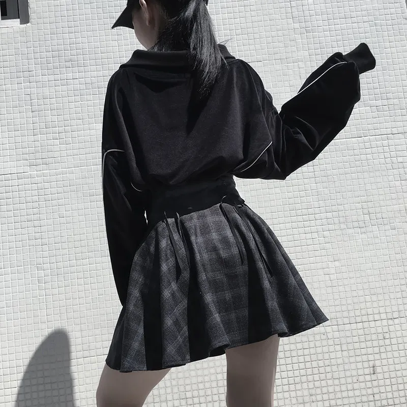 “ PLAID ” HIGH WAIST SKIRT W042604