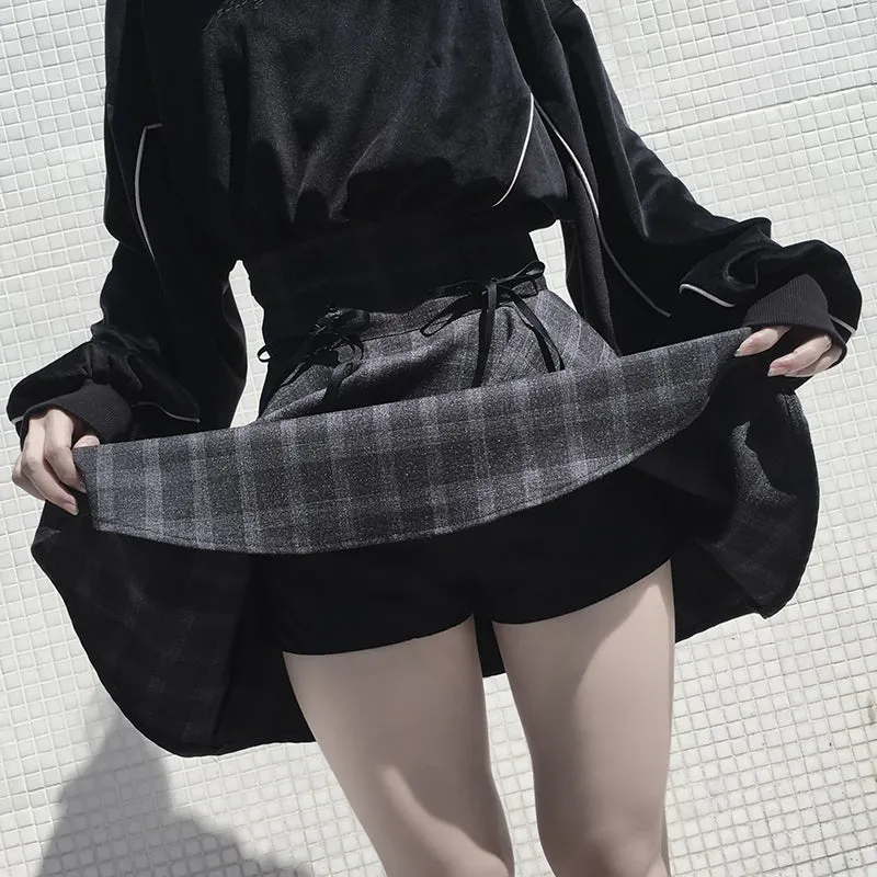 “ PLAID ” HIGH WAIST SKIRT W042604