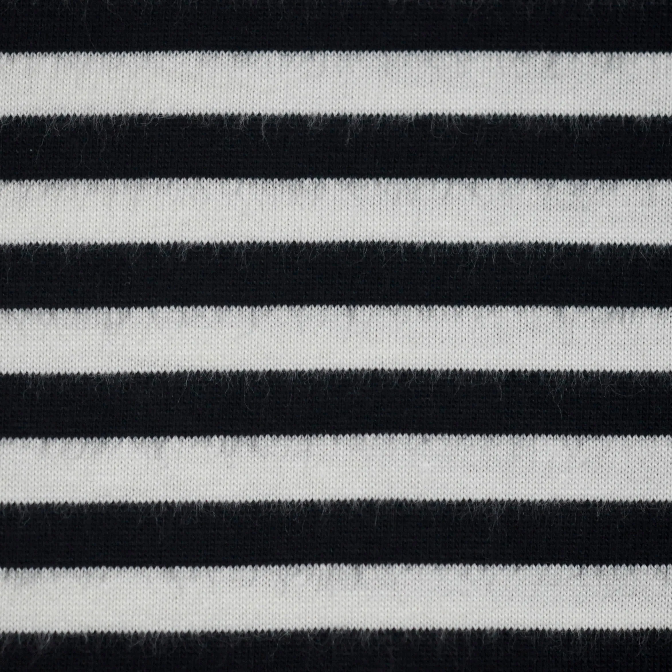 100% Organic Cotton Single Jersey - Black/White Stripe (2SP206)