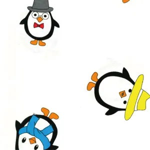 100% Organic Cotton  Single Jersey - Pinguine (2SP090)
