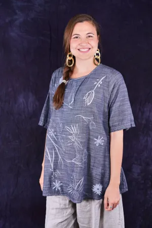 1210 Light Denim Chambray Top Sky-P