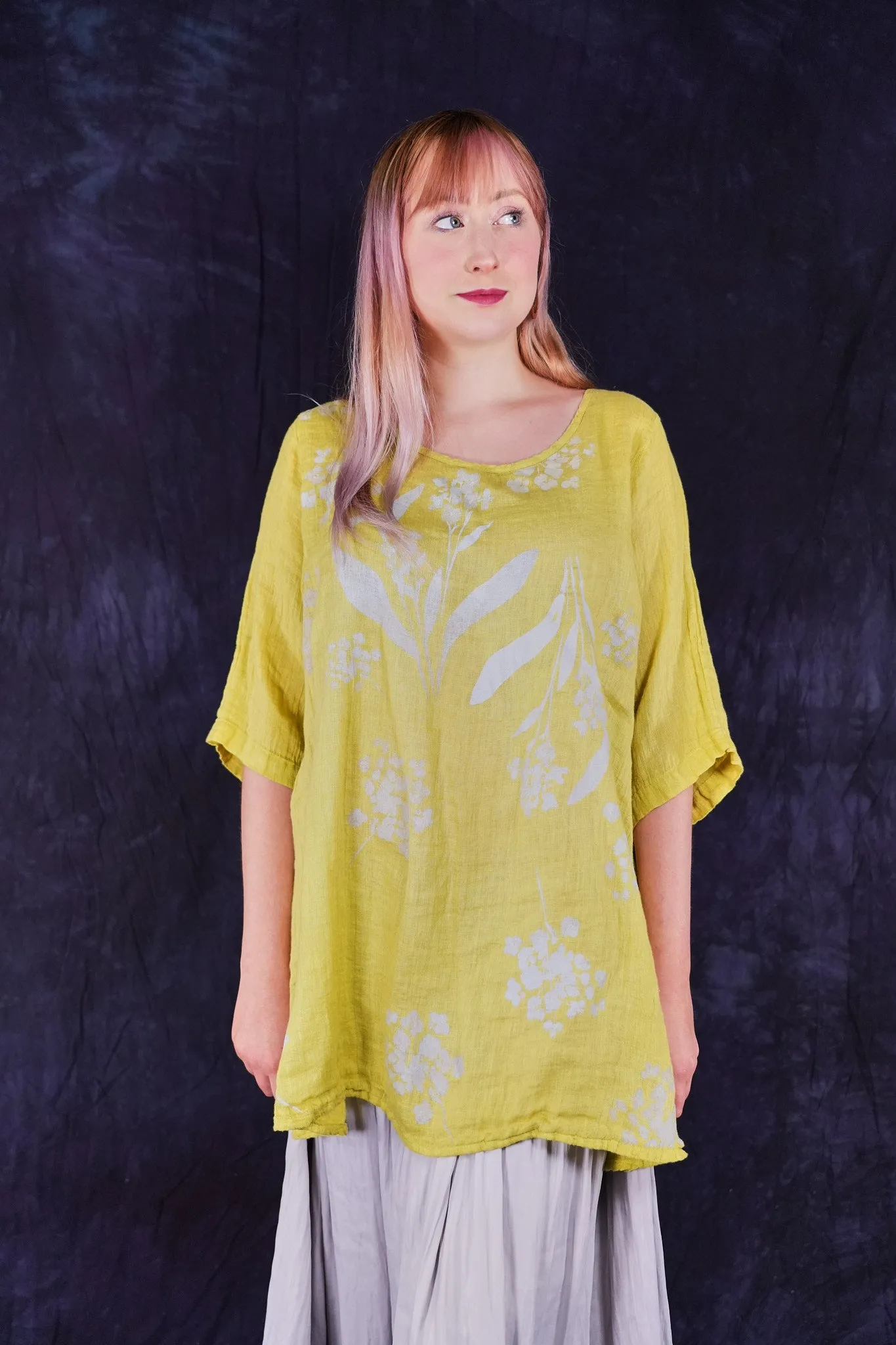 1210 Linen Springtime Top Citron-P