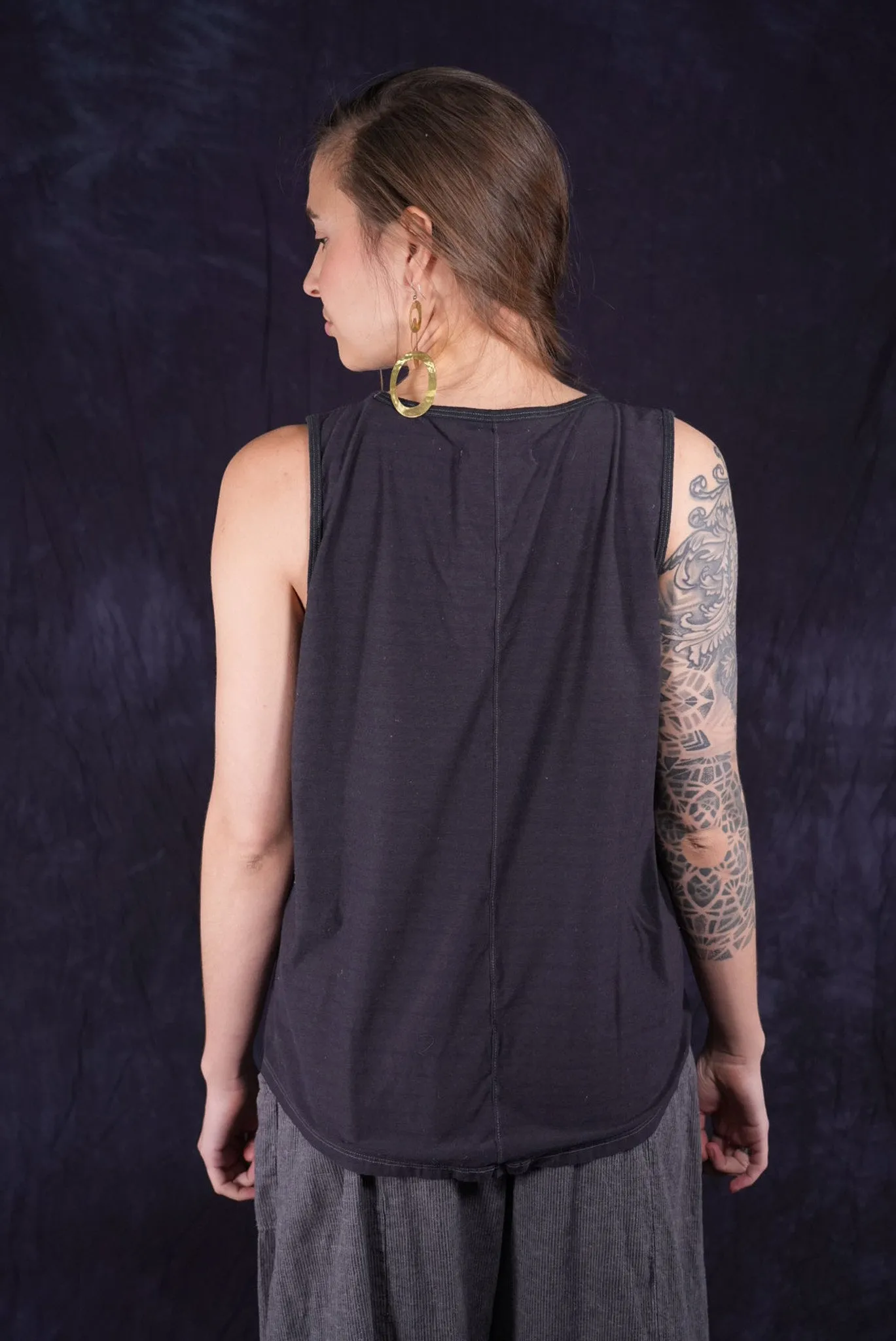 1212-2 Stripe Tank Metal Plum Home-P