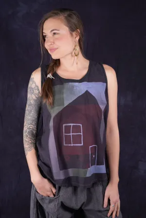 1212-2 Stripe Tank Metal Plum Home-P