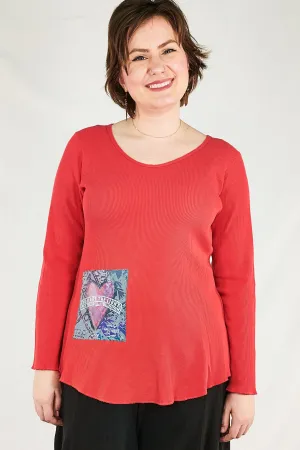 1231 Sweetheart Thermal A-Line Top
