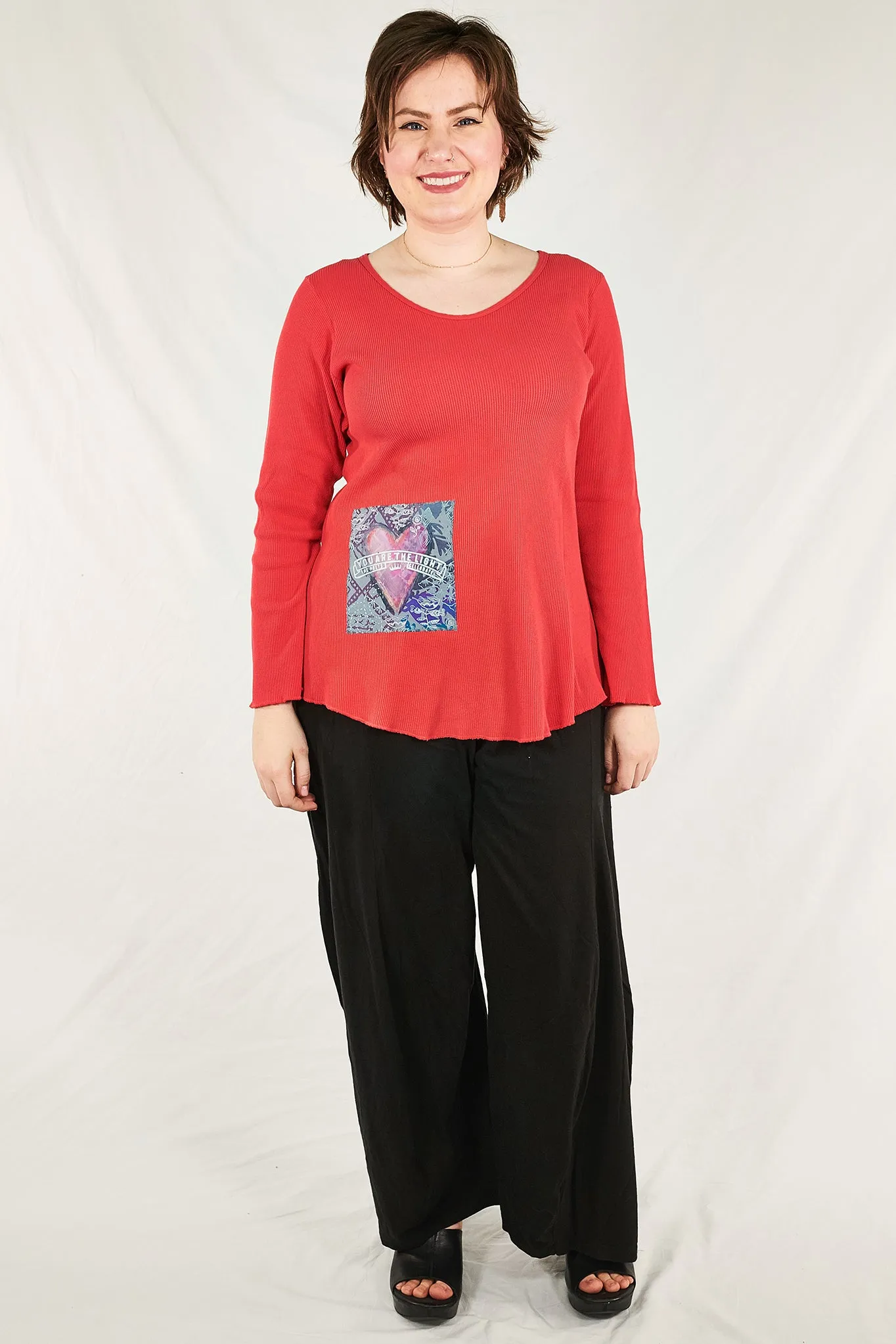 1231 Sweetheart Thermal A-Line Top