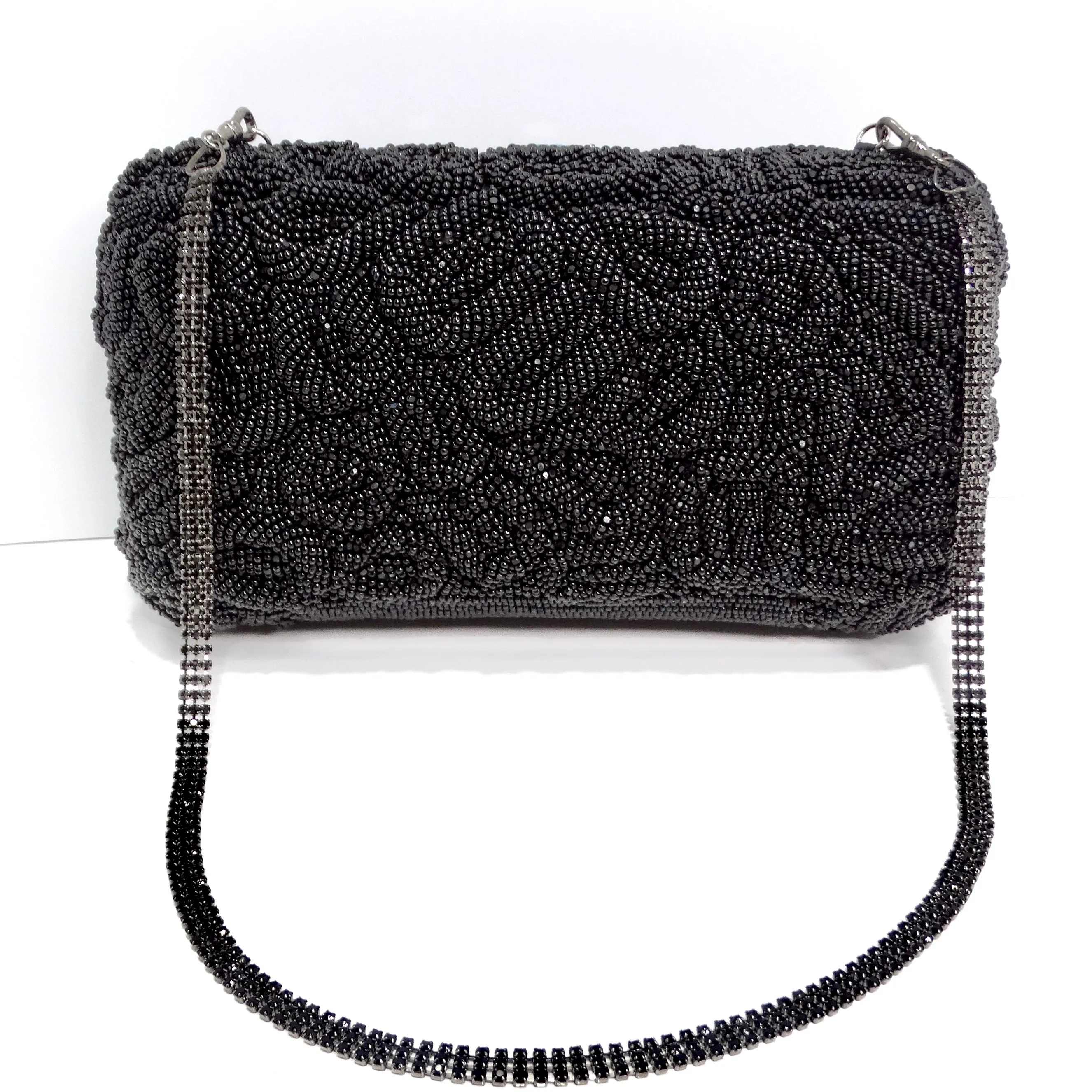 1990s Crystal Embellished Clutch Bag