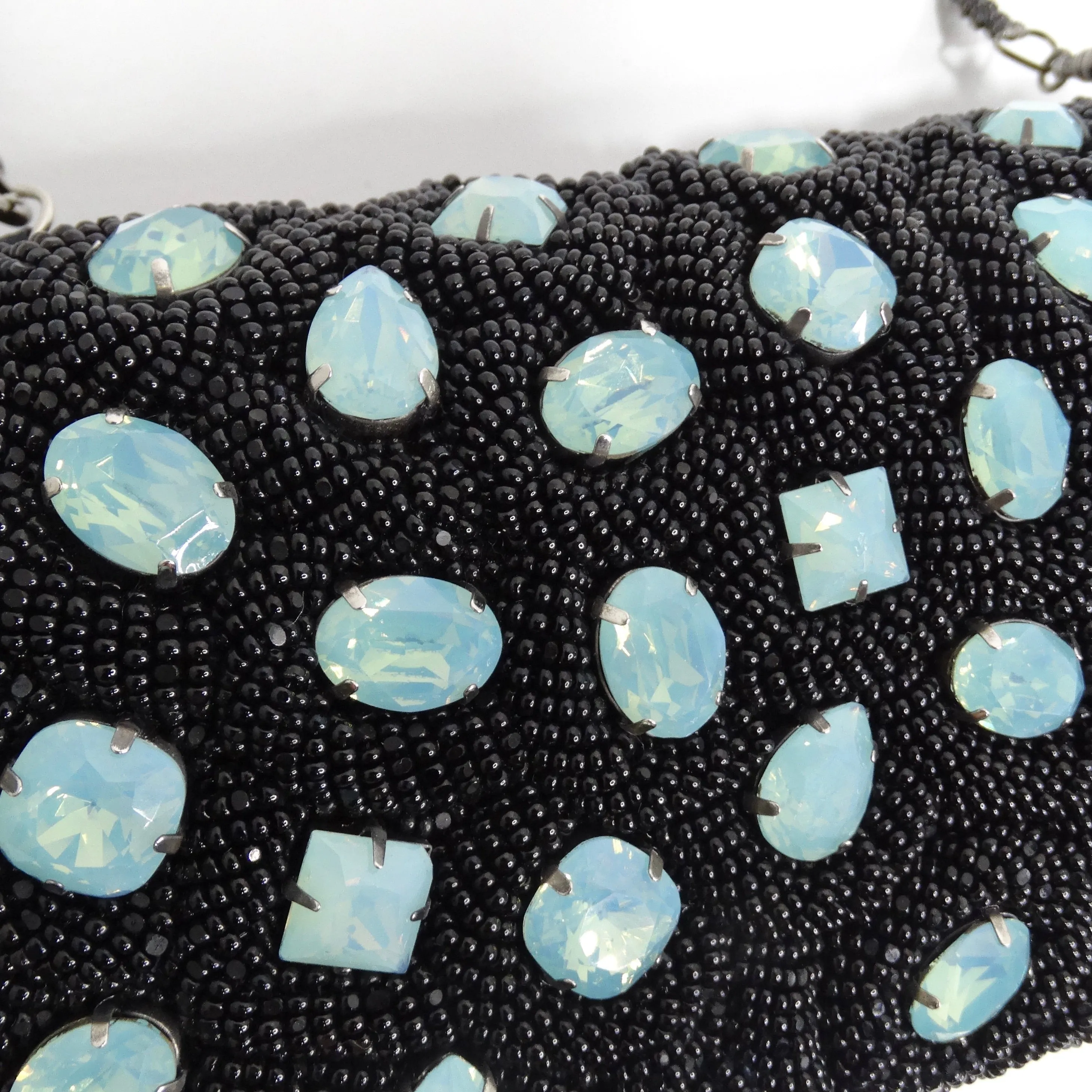 1990s Crystal Embellished Clutch Bag