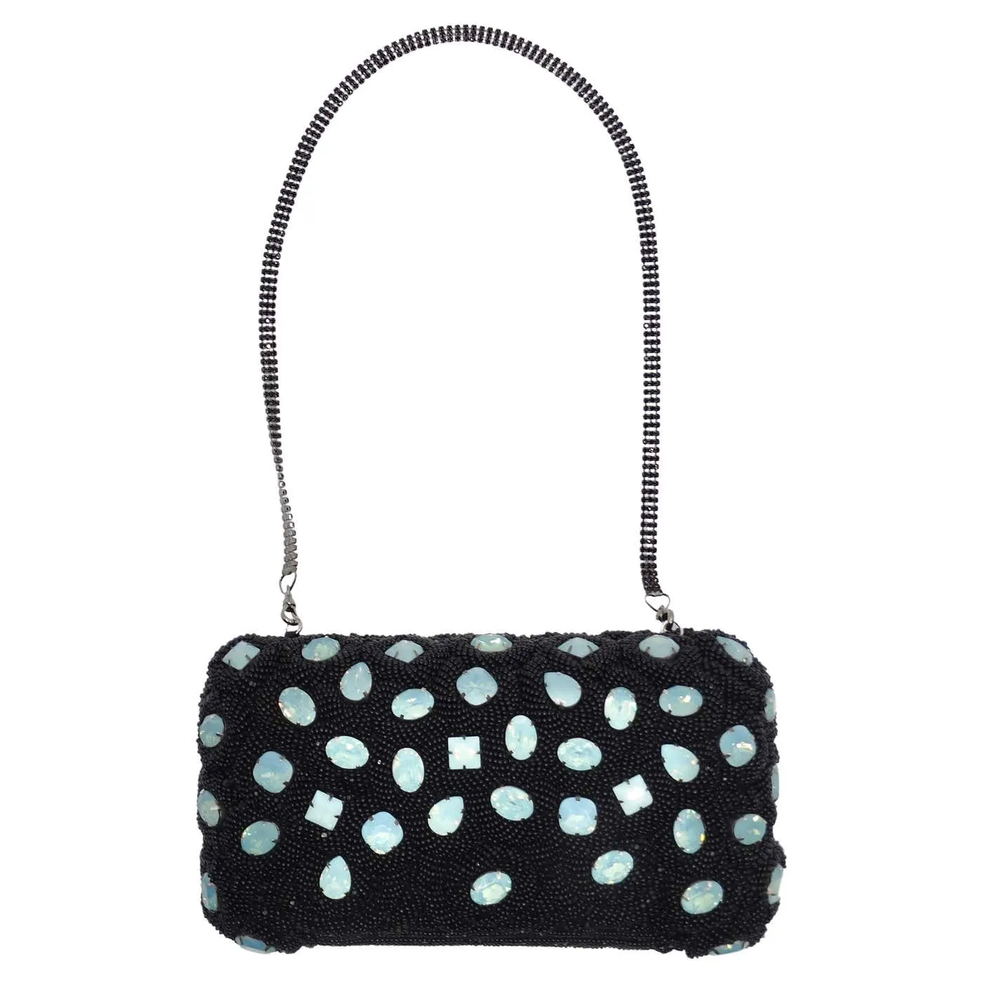1990s Crystal Embellished Clutch Bag