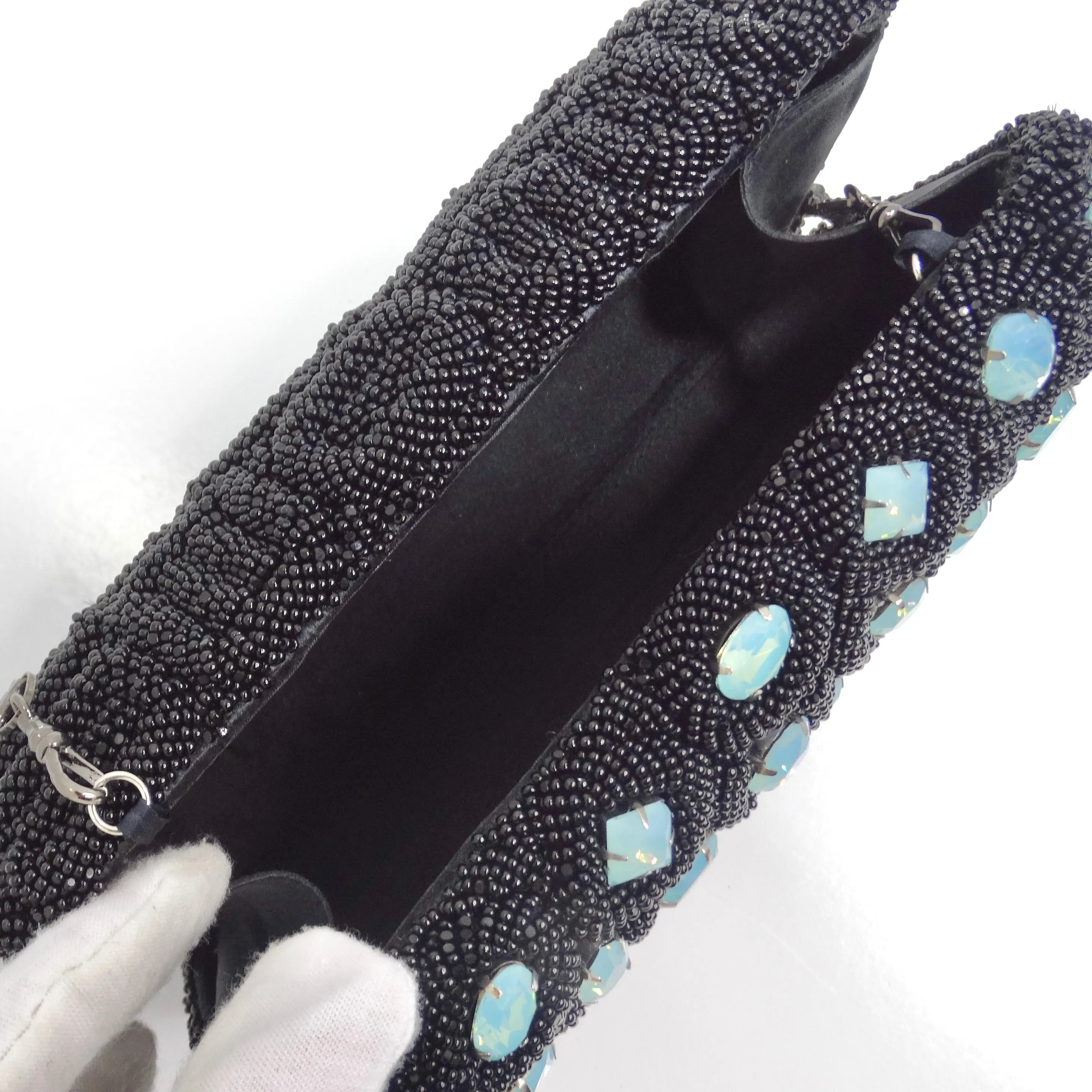 1990s Crystal Embellished Clutch Bag