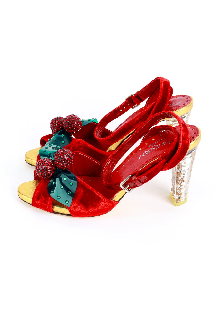 2003 F/W Cherry Velvet Sandals