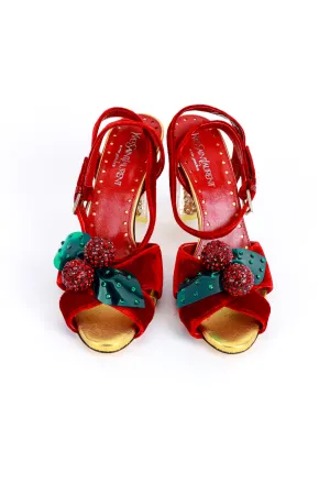 2003 F/W Cherry Velvet Sandals