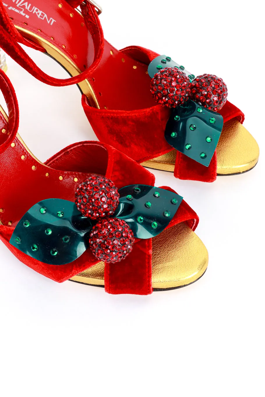 2003 F/W Cherry Velvet Sandals