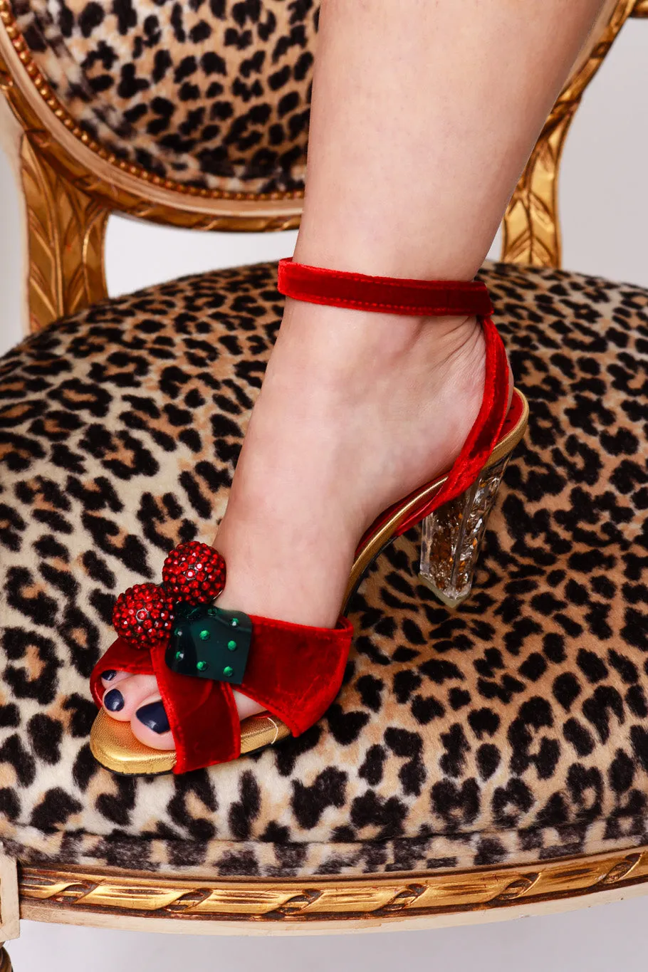 2003 F/W Cherry Velvet Sandals