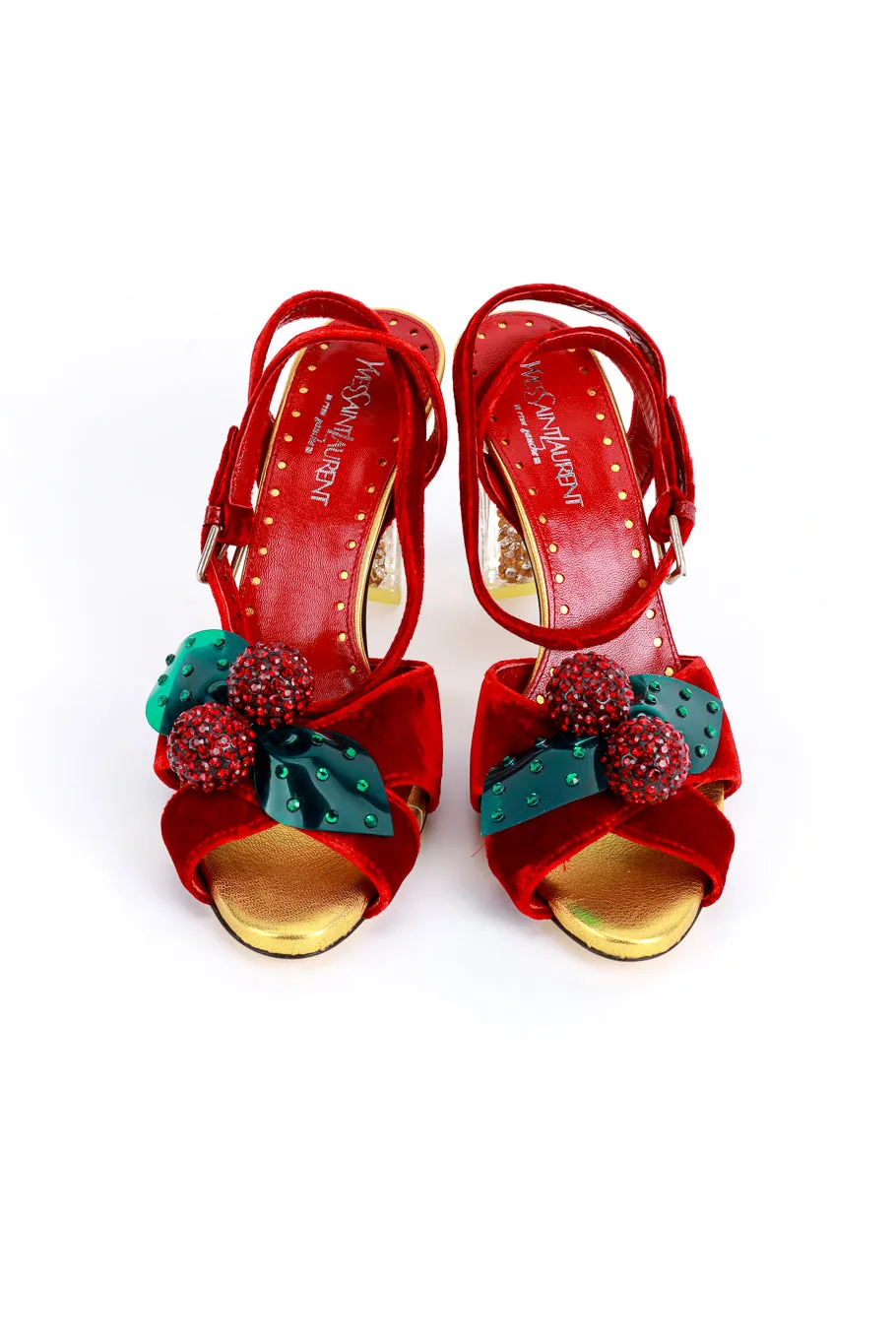 2003 F/W Cherry Velvet Sandals