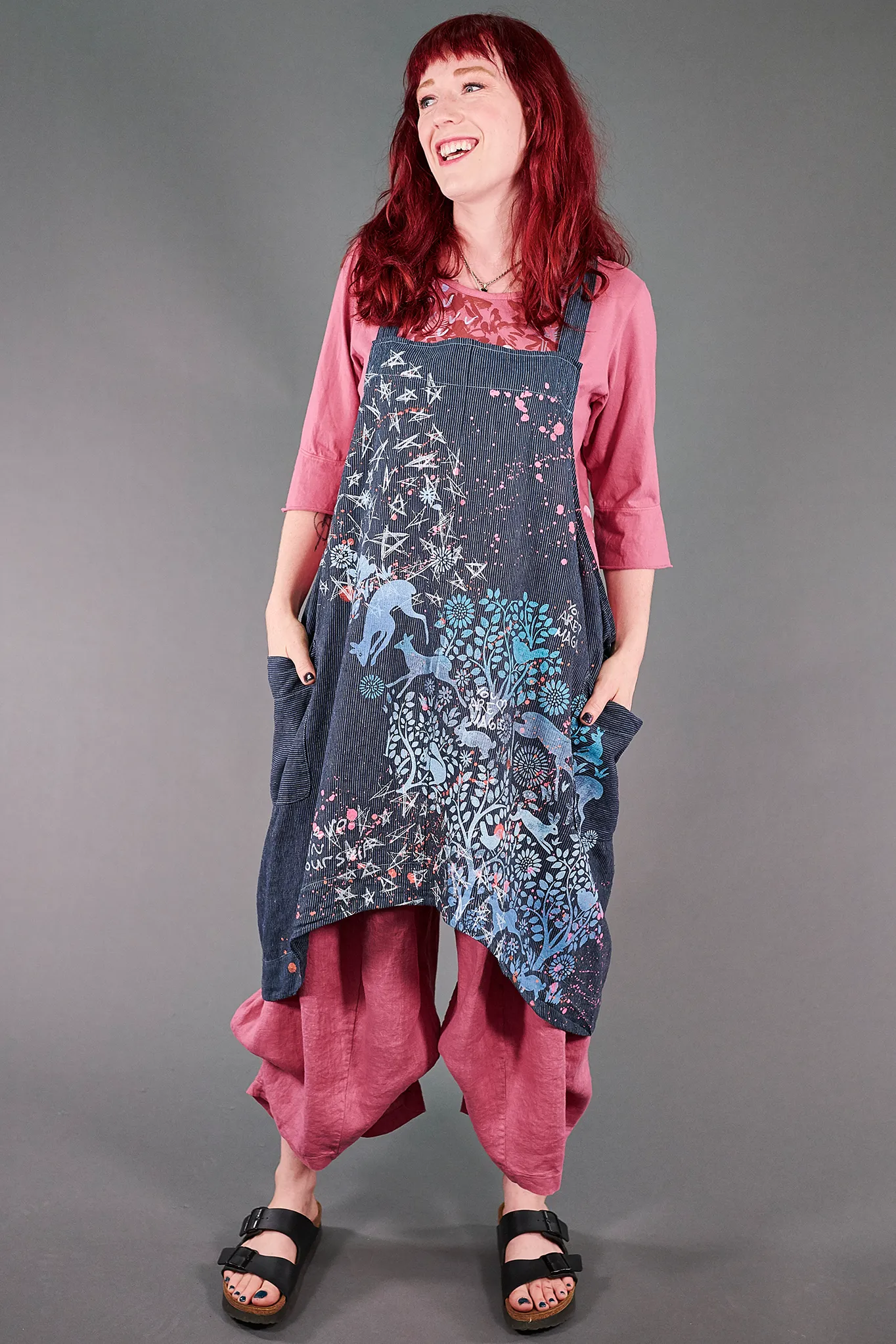 6202 Juniper Apron Jumper Kingfisher/Indigo-Dreamy Forest-P