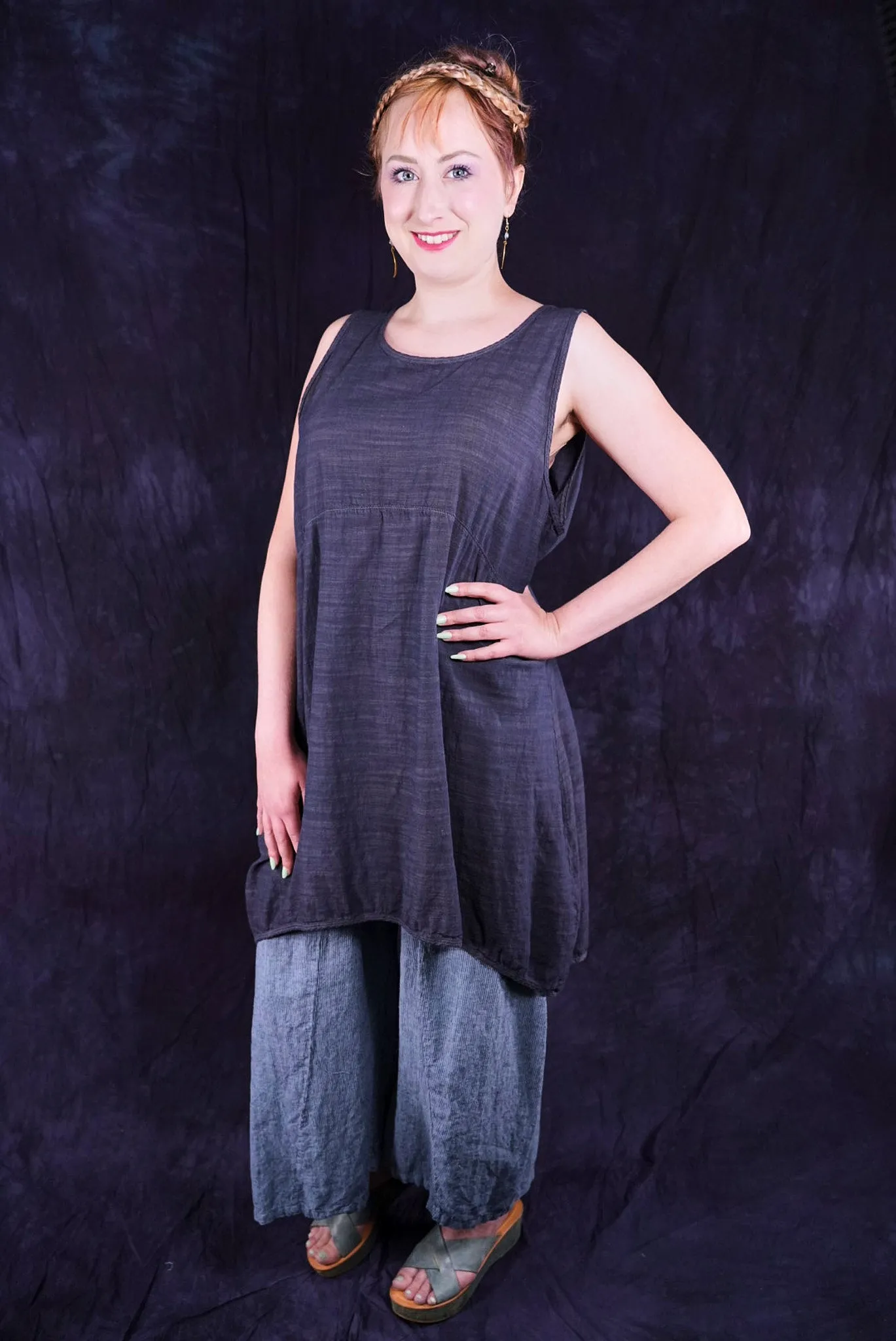 6229 Dark Denim Chambray Shift