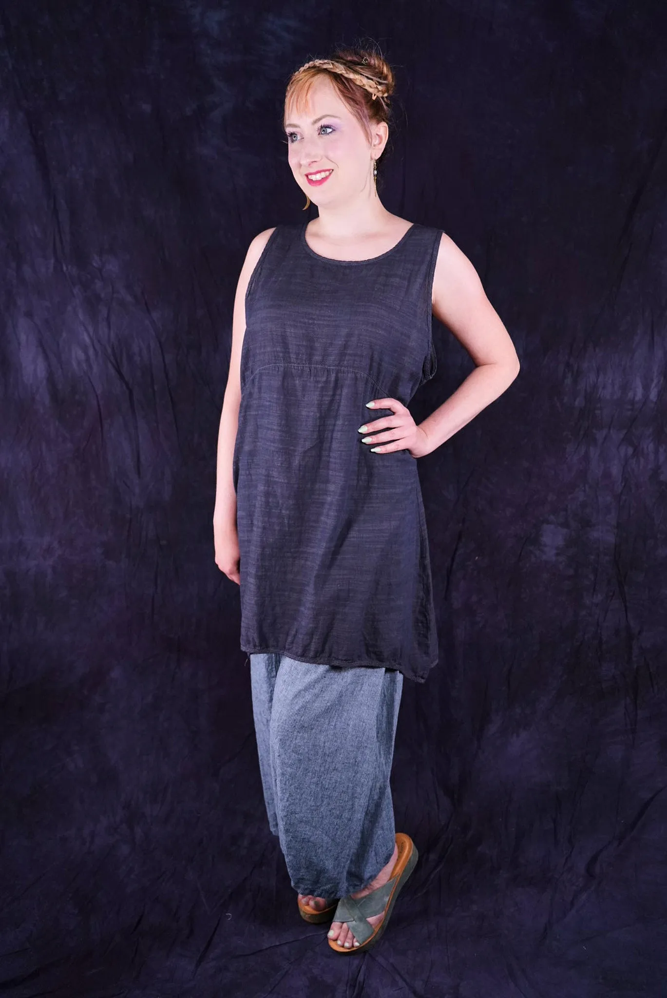 6229 Dark Denim Chambray Shift