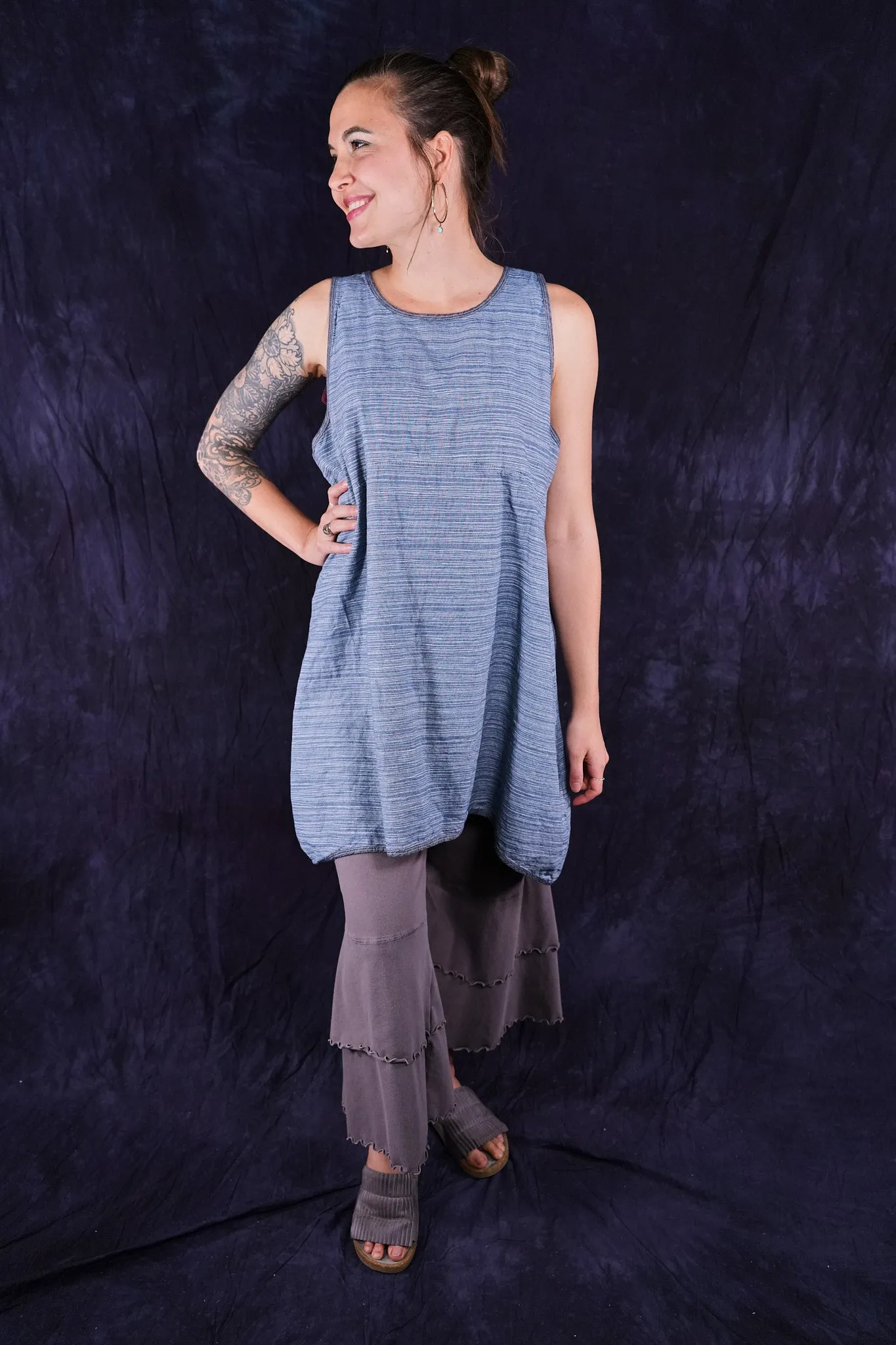 6229 Light Chambray Stripe Shift