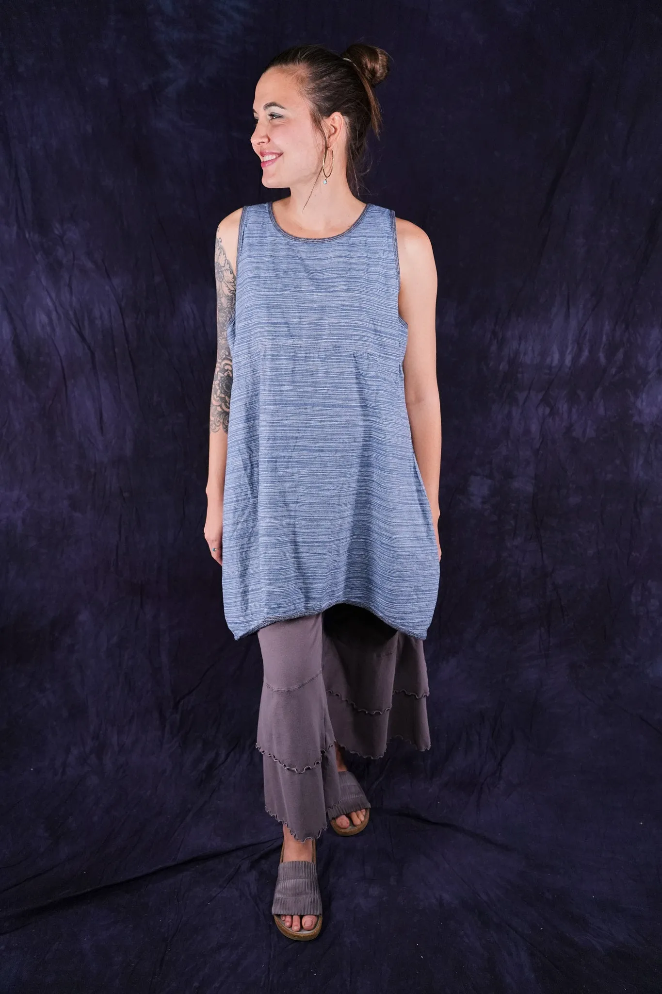 6229 Light Chambray Stripe Shift