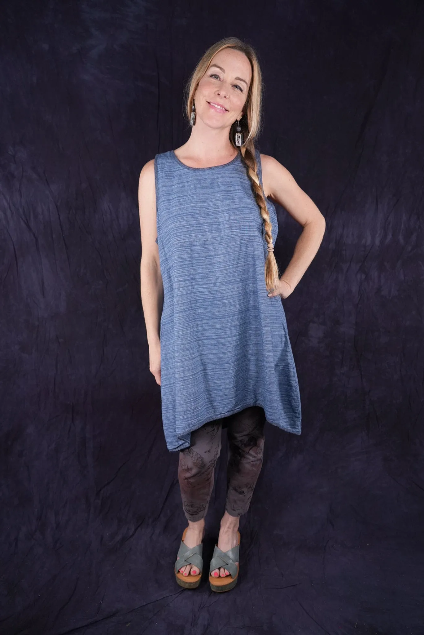 6229  Medium Denim Chambray Shift