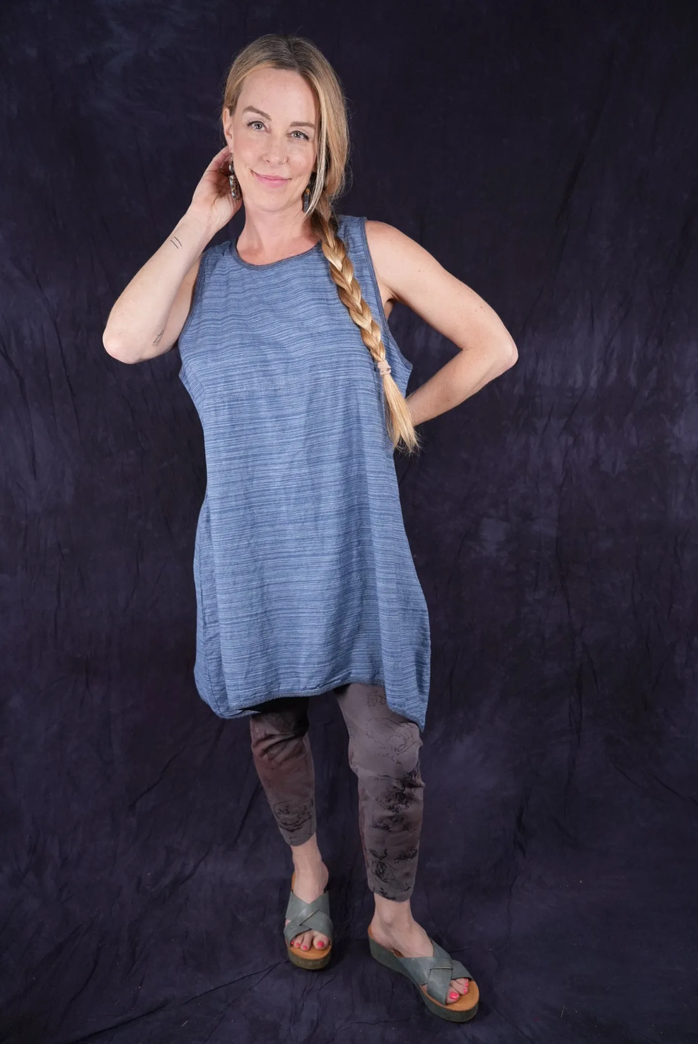 6229  Medium Denim Chambray Shift
