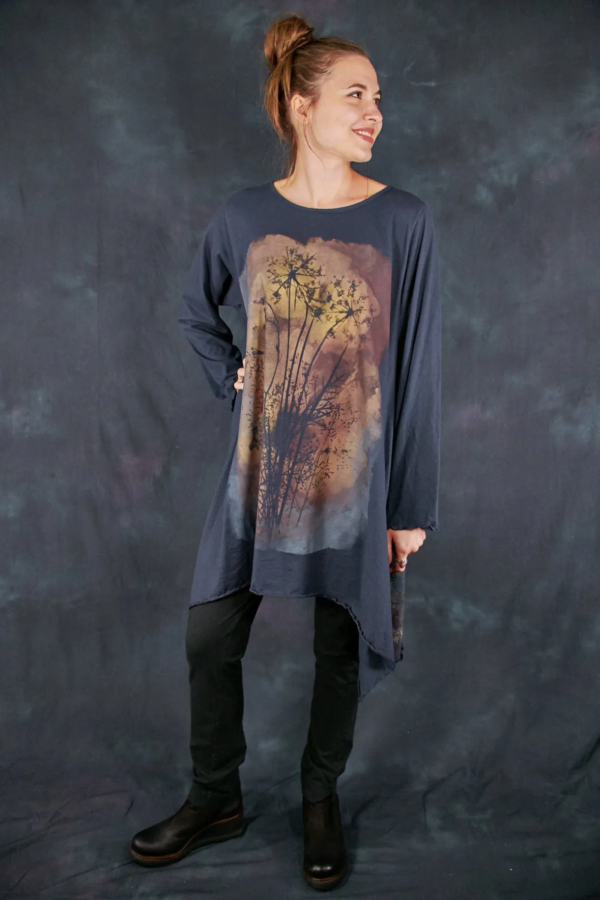 7228 Autumn A-Line Dress Blue Coal-P