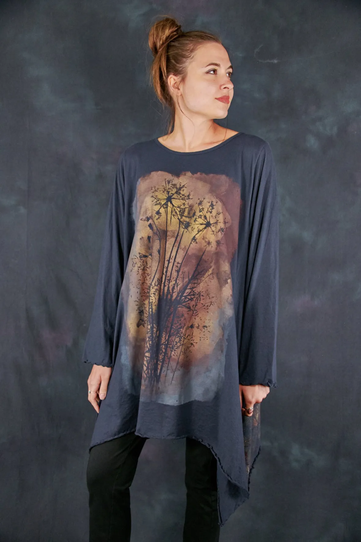 7228 Autumn A-Line Dress Blue Coal-P