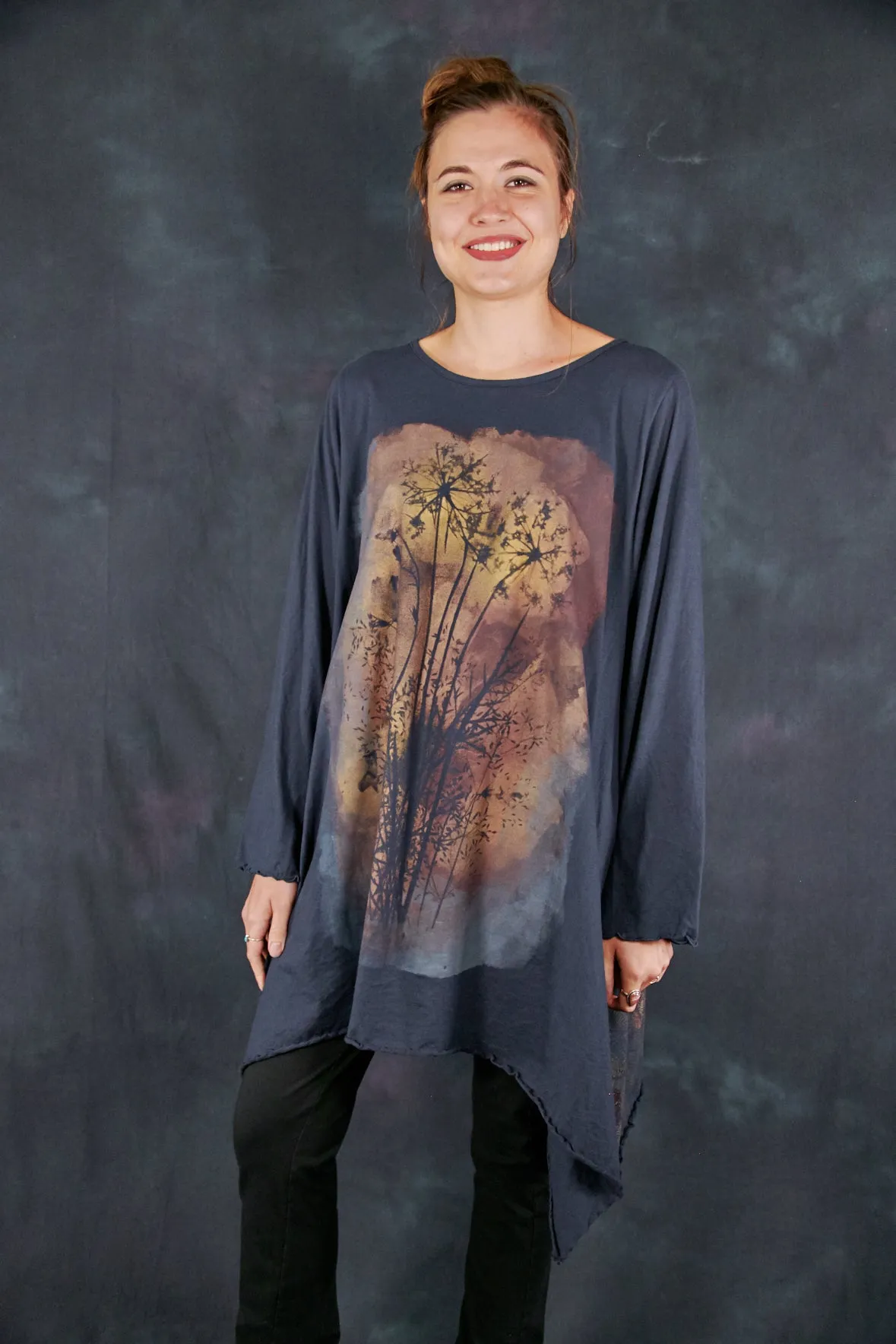 7228 Autumn A-Line Dress Blue Coal-P