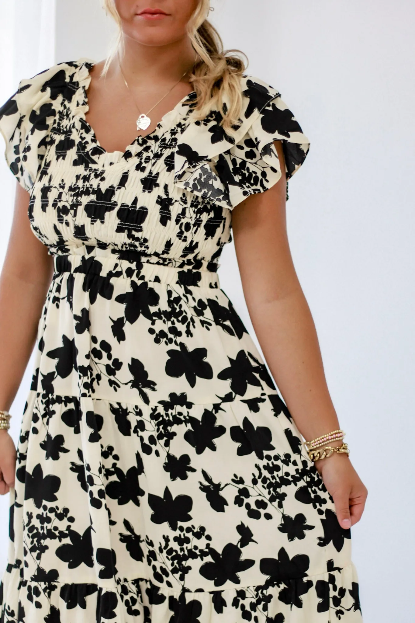 A Floral Moment Midi Dress