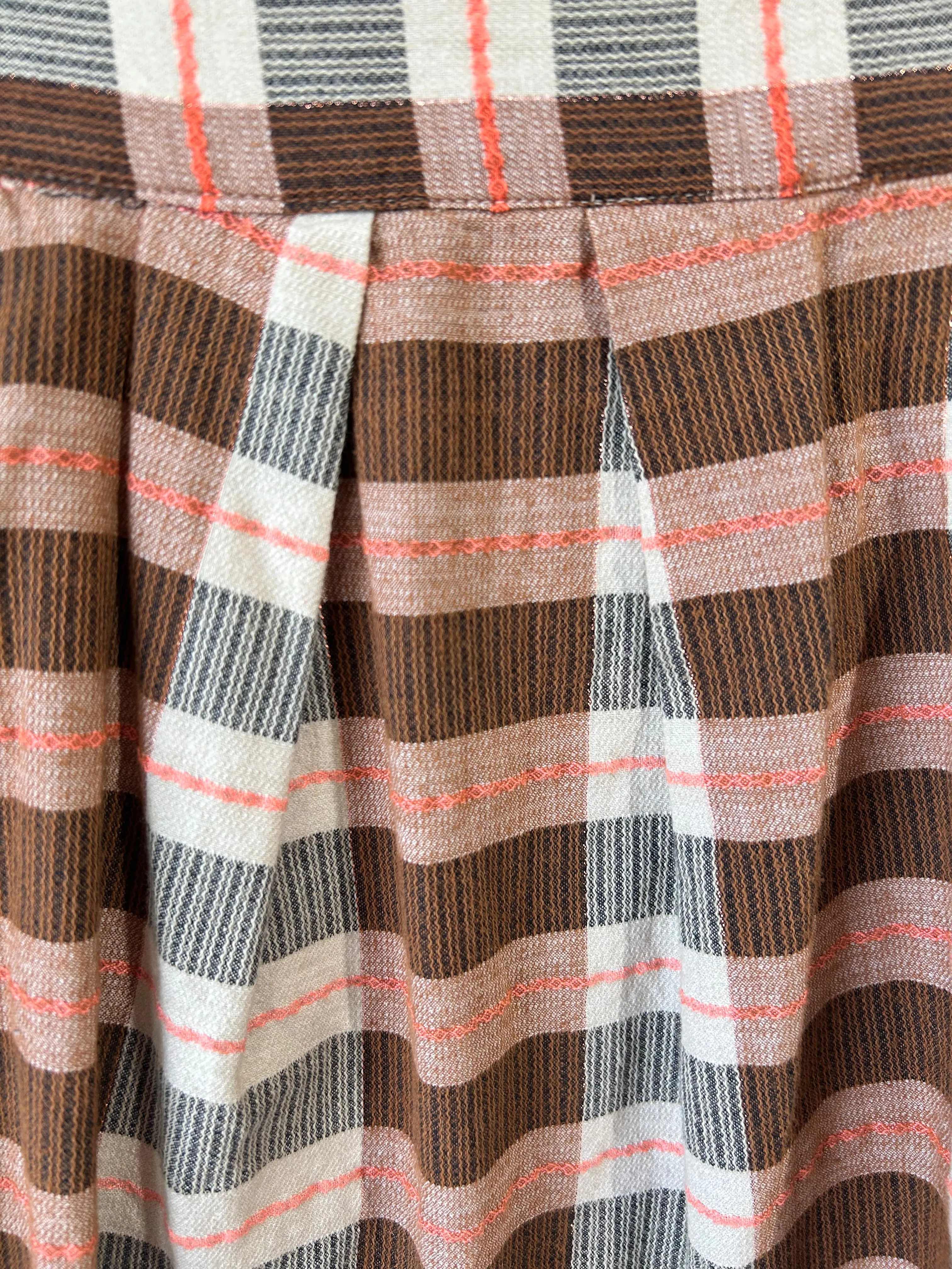 Ace & Jig Pink & Brown Striped Skirt