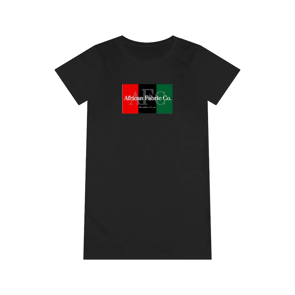 African Fabric Co. Organic Tri-Color T-Shirt Dress