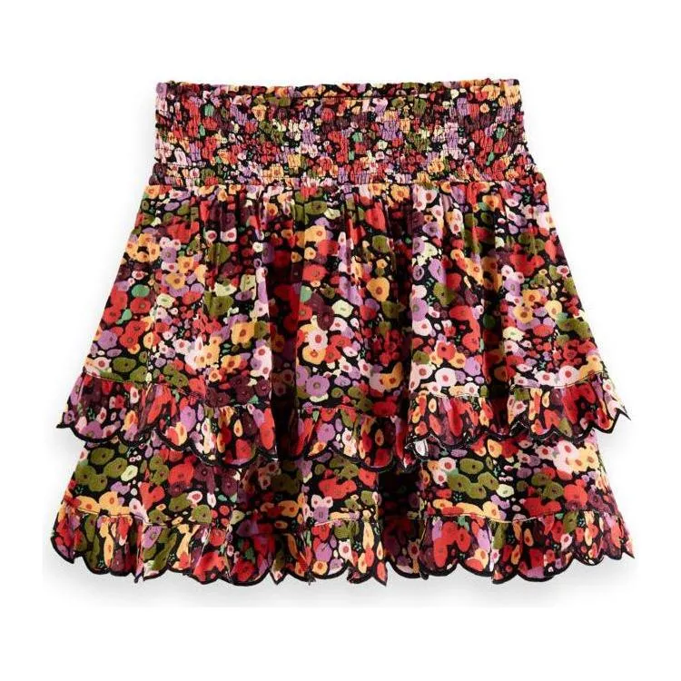 All-Over Printed Layered Skirts