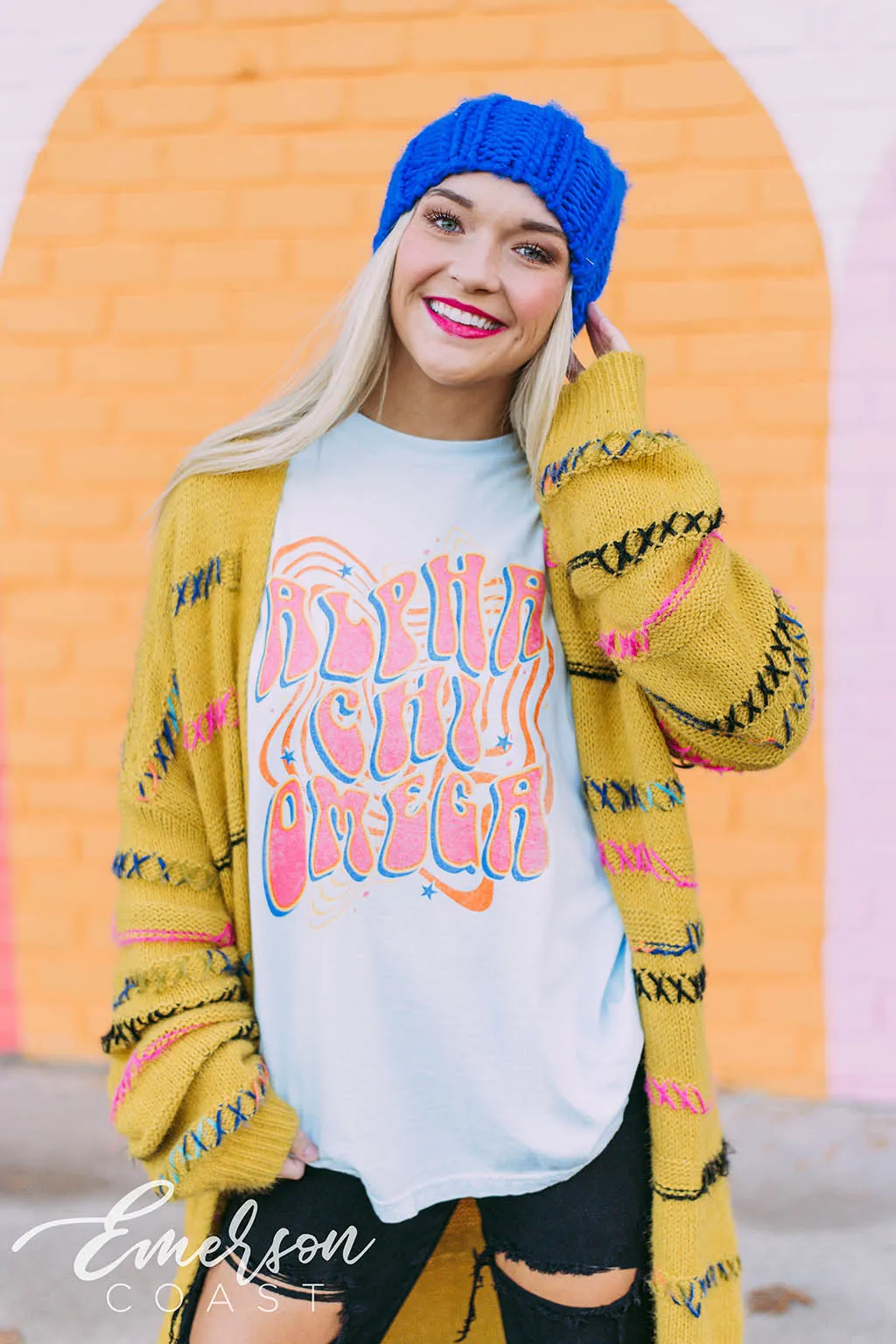Alpha Chi Omega 70's Long Sleeve Tee