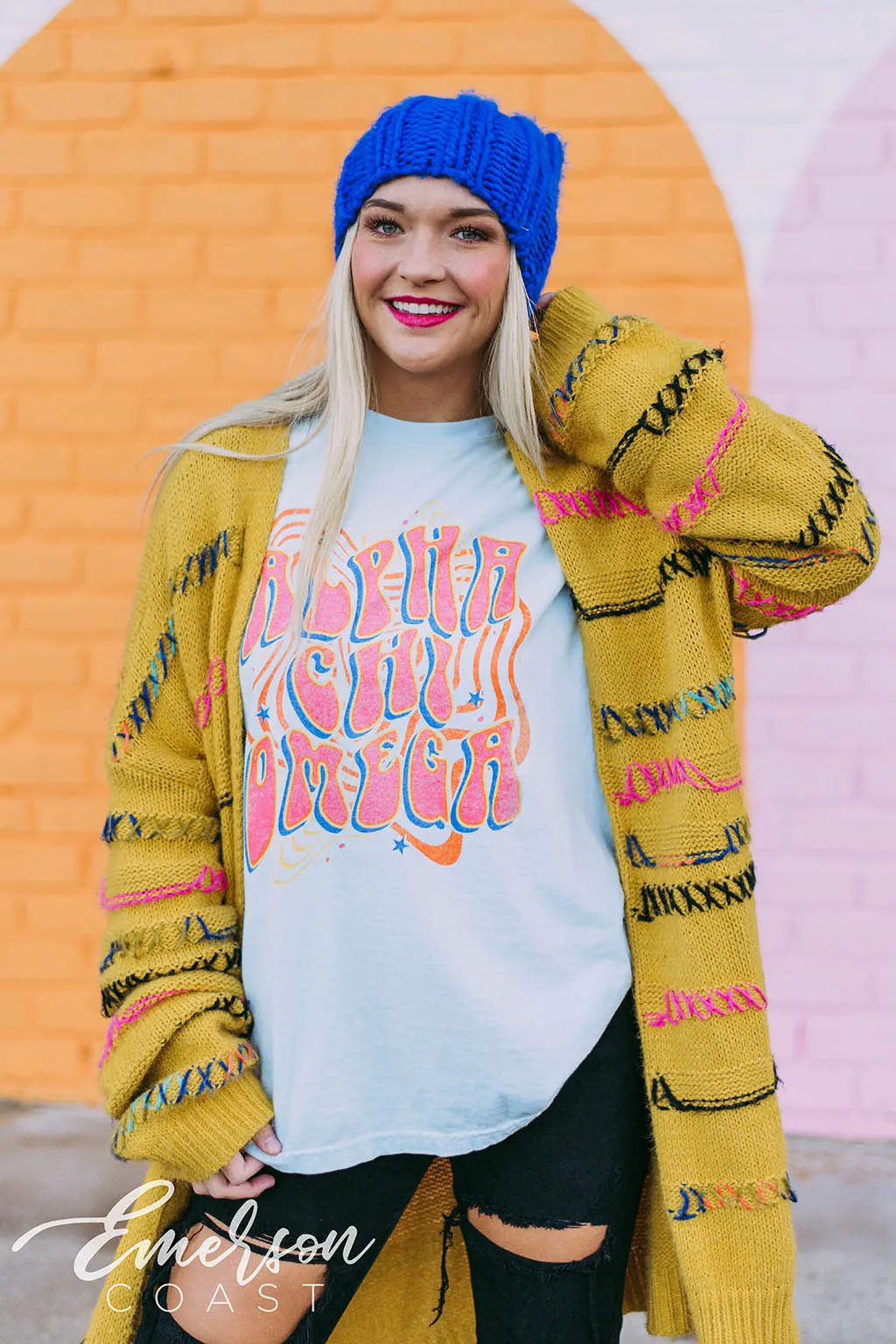 Alpha Chi Omega 70's Long Sleeve Tee