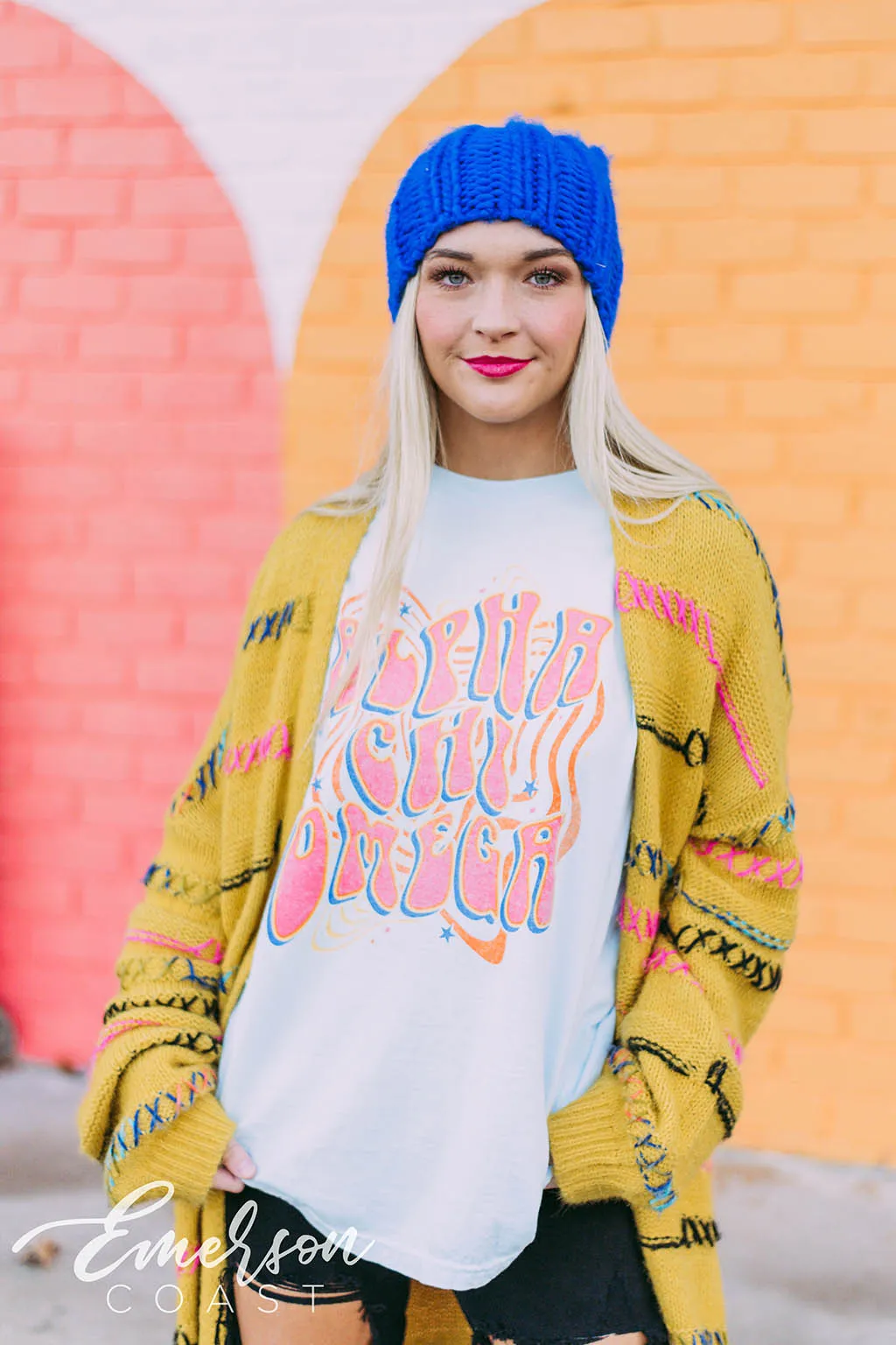 Alpha Chi Omega 70's Long Sleeve Tee