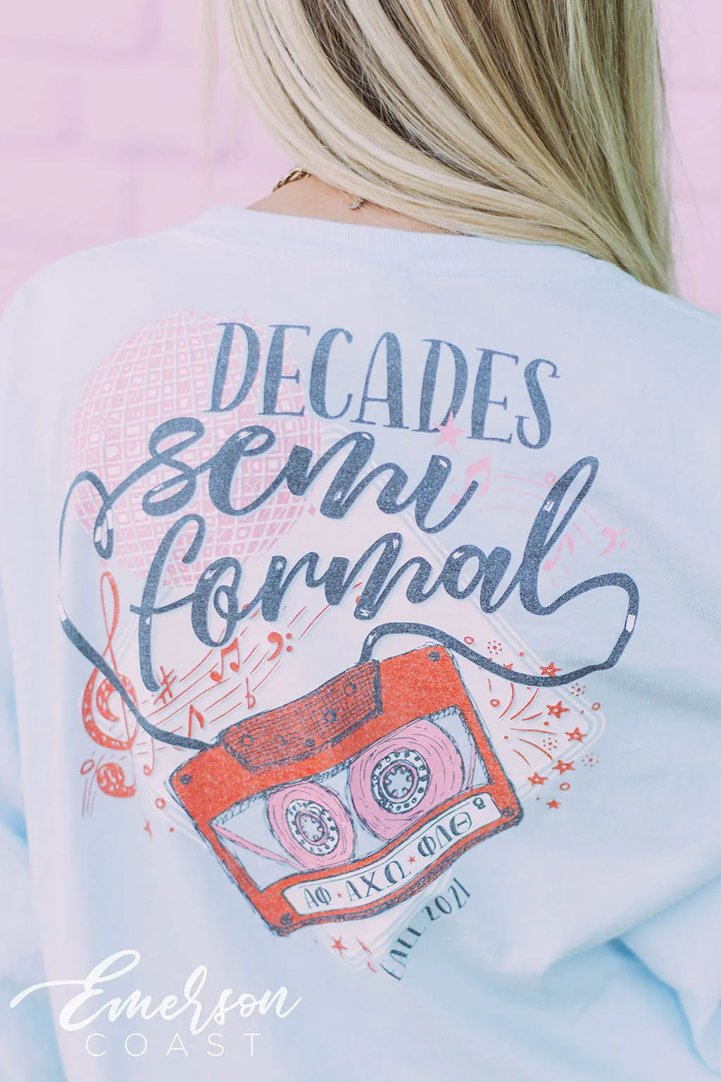 Alpha Phi Decades Semi Formal Long Sleeve Tee