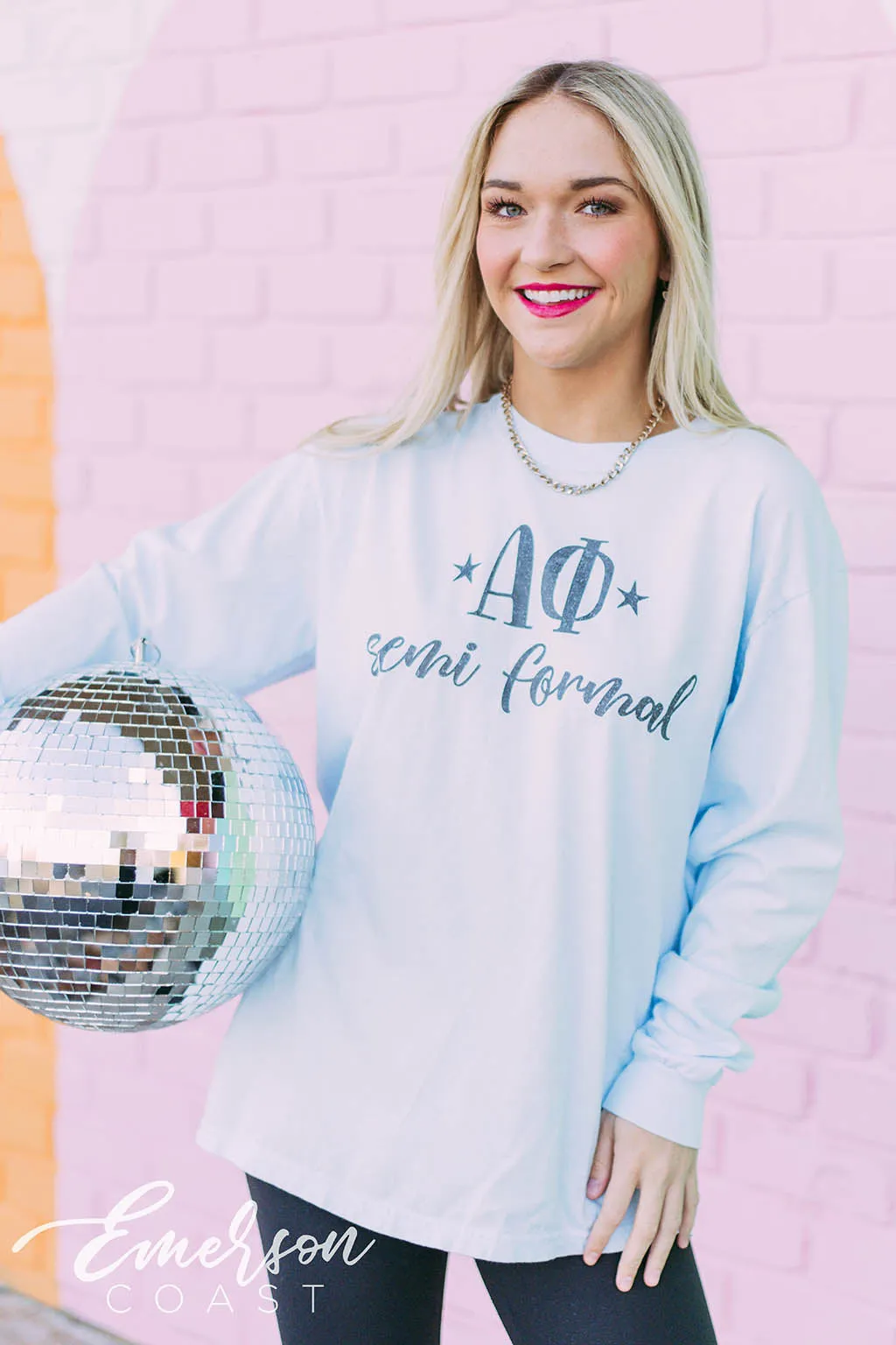 Alpha Phi Decades Semi Formal Long Sleeve Tee