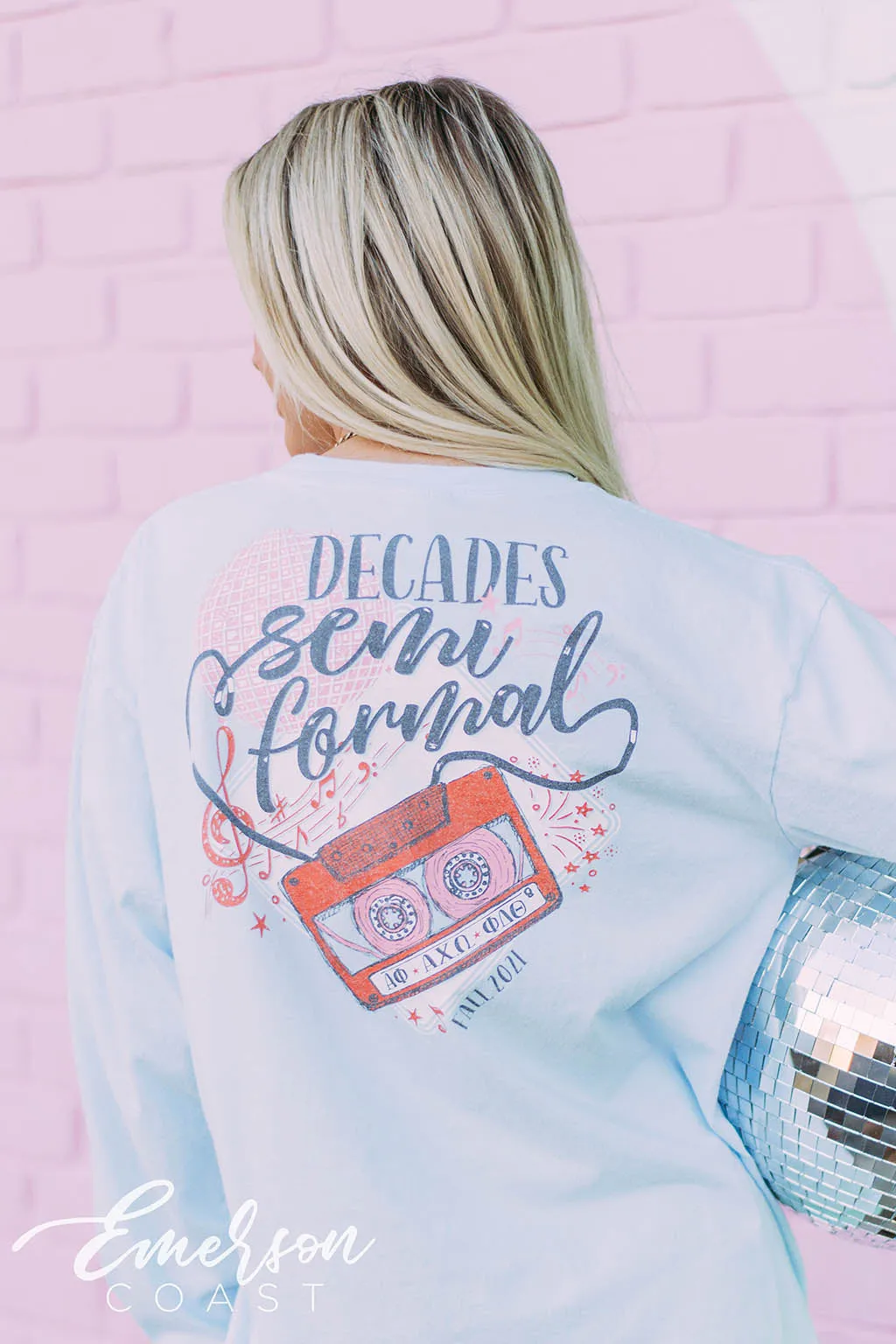 Alpha Phi Decades Semi Formal Long Sleeve Tee