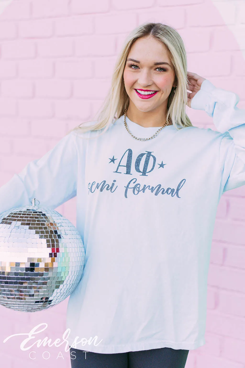 Alpha Phi Decades Semi Formal Long Sleeve Tee