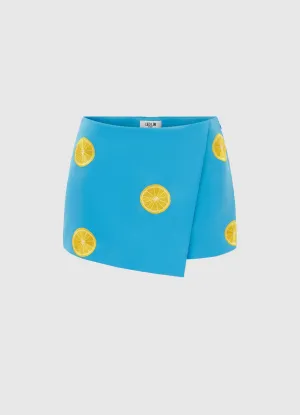 Aria Embroidered Skort - Citrus Embroidery