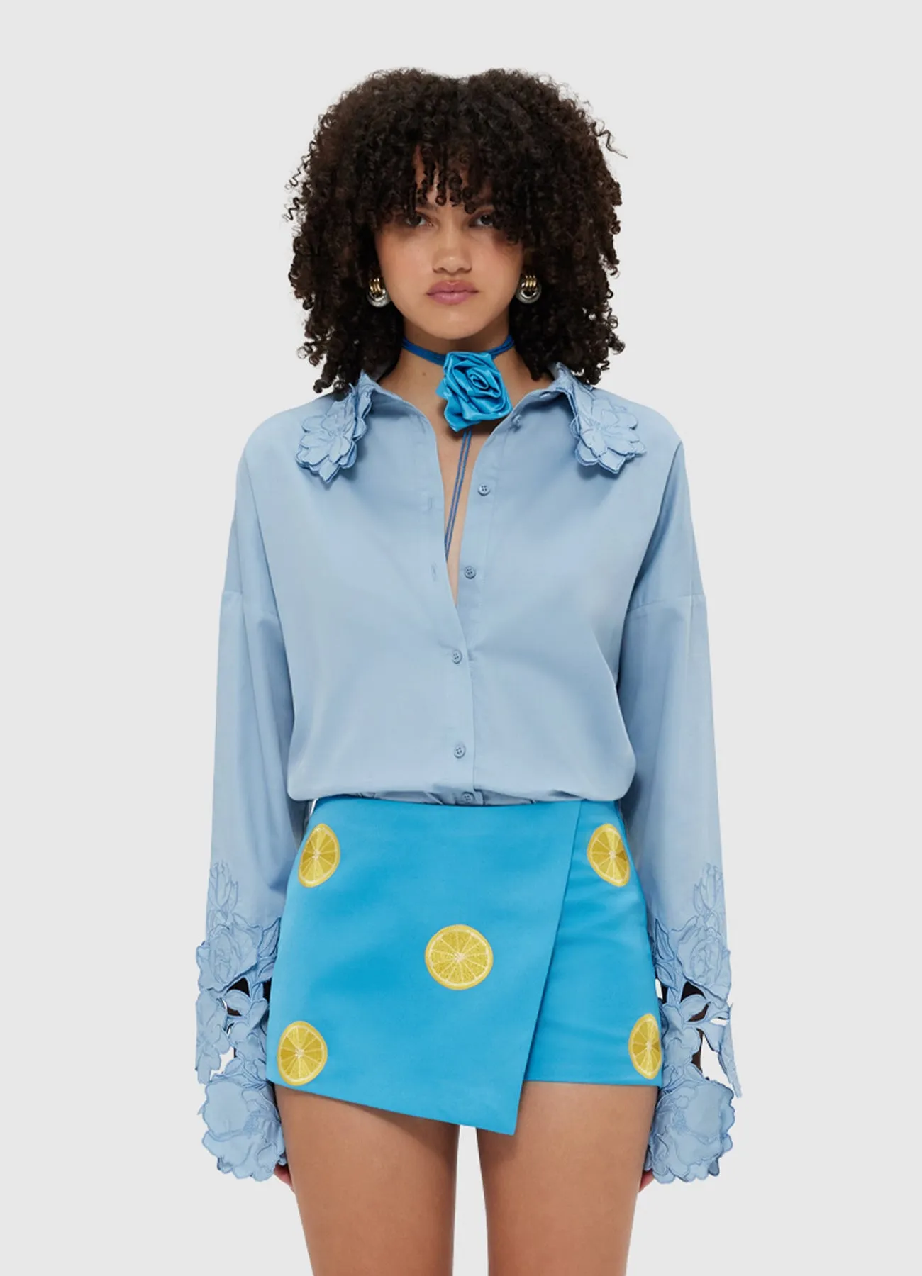 Aria Embroidered Skort - Citrus Embroidery