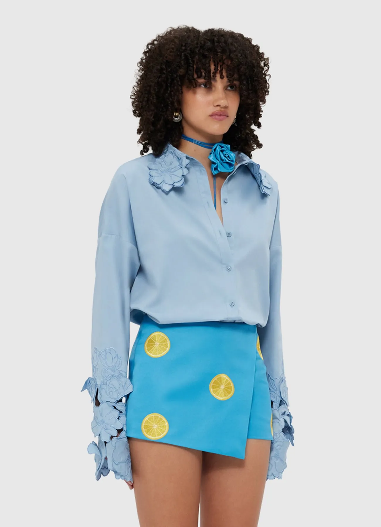 Aria Embroidered Skort - Citrus Embroidery