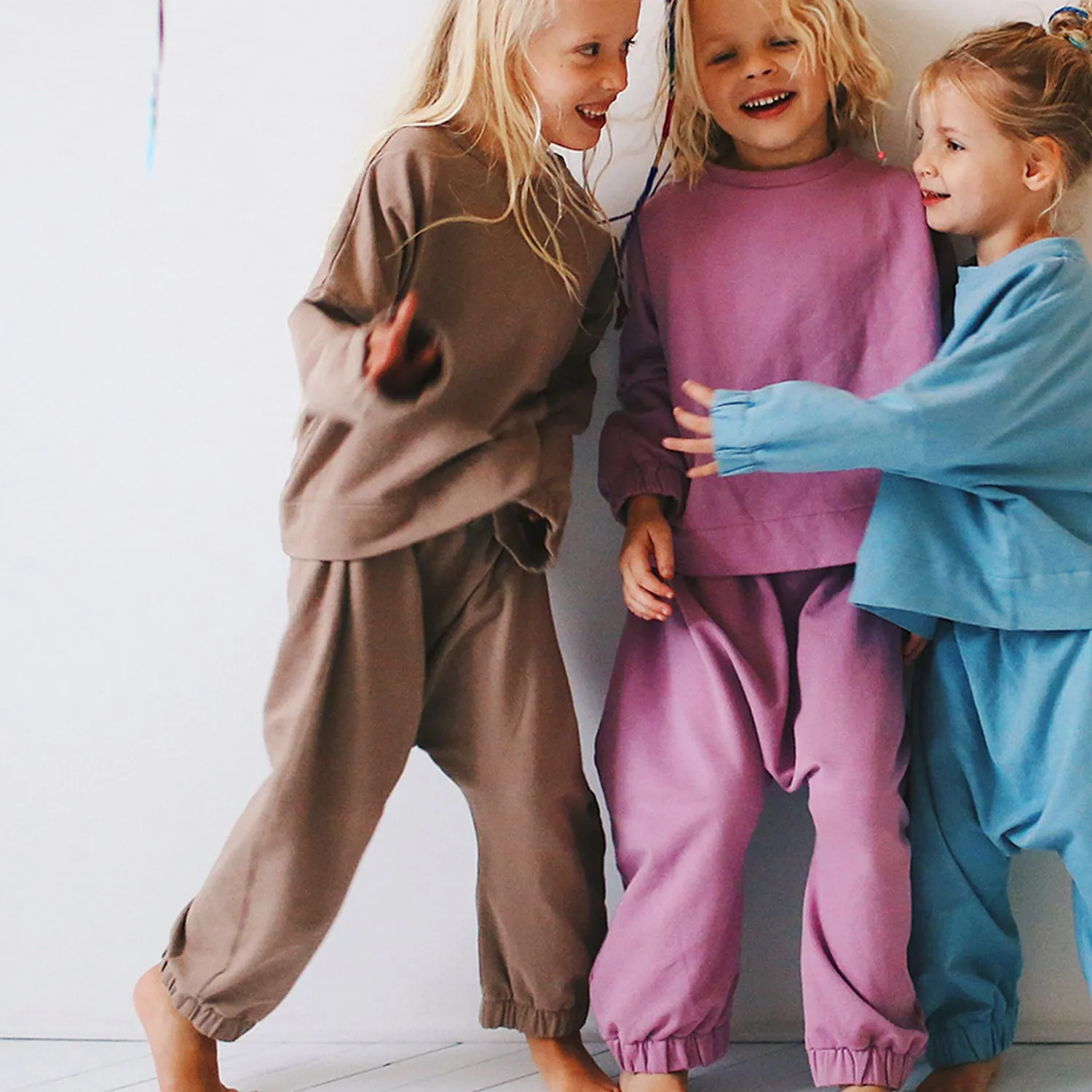 Baby & Kids Cotton Drop Shoulder Sweatshirt - Taupe