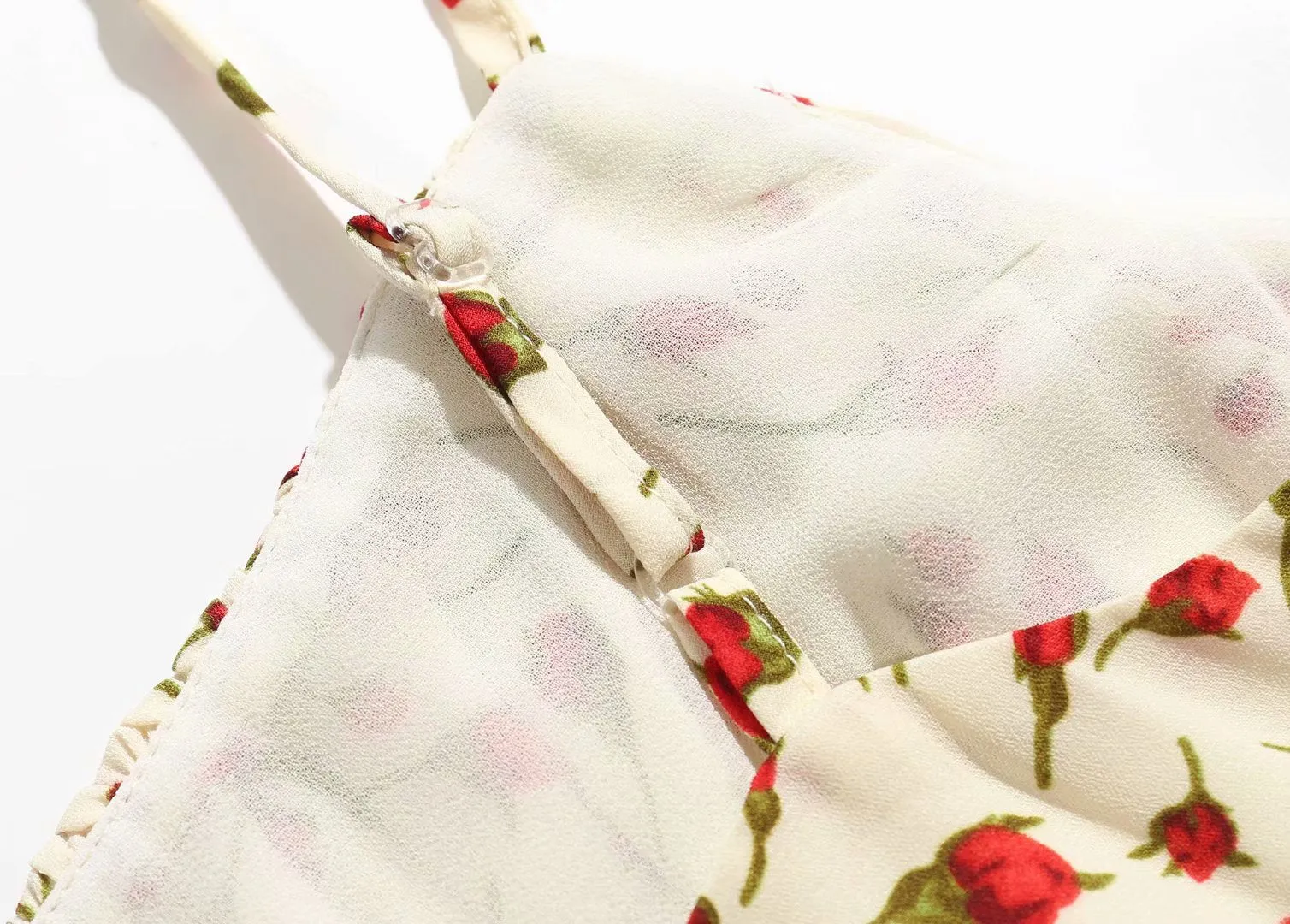 Backless Open Back Floral Printed Suspenders Midi Dress