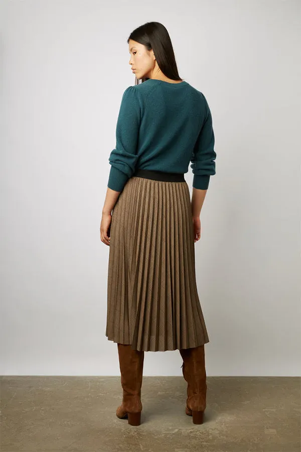 BETTYLOU PLEATED PRINCE OF WALES SKIRT