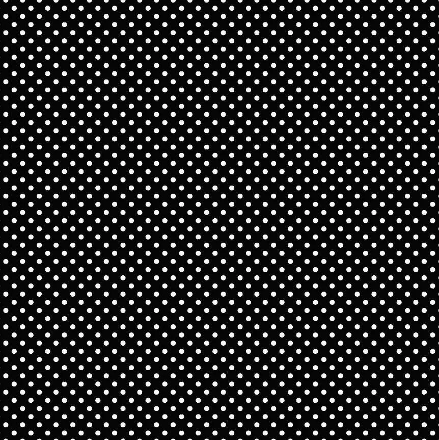 Black with White Mini Polka Dot Printed Vinyl