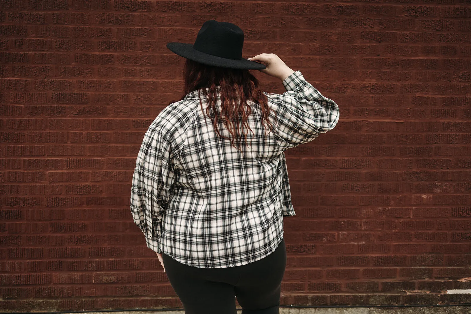 brinley button down long sleeve top