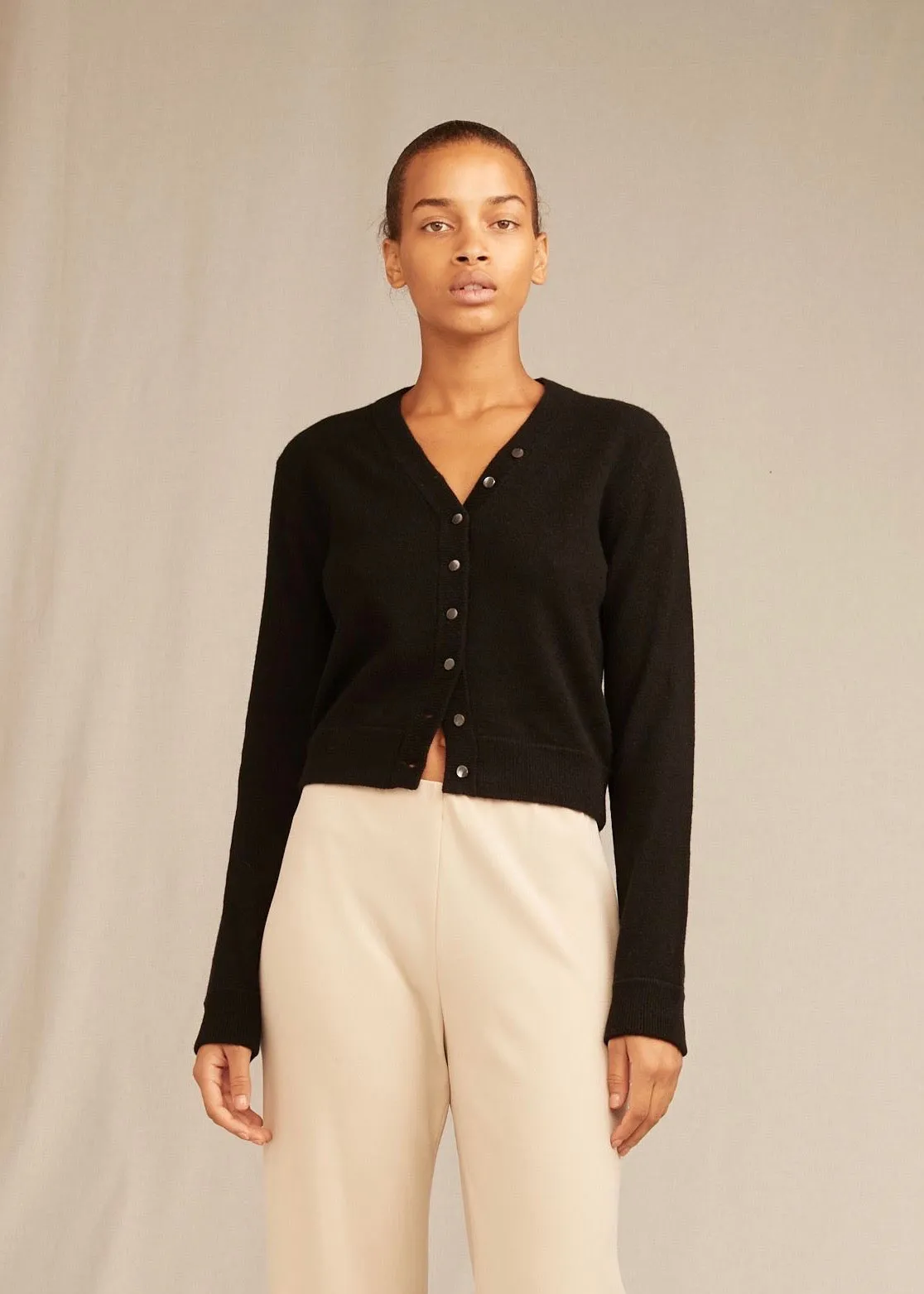 Buttoned Cardigan (Black)