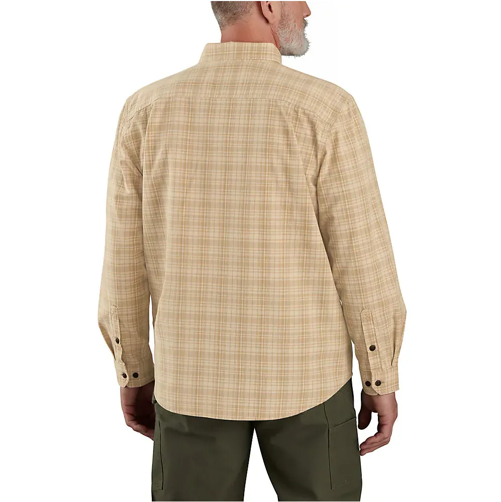 Carhartt Men's Loose Fit Midweight Chambray Long-Sleeve Plaid Shirt